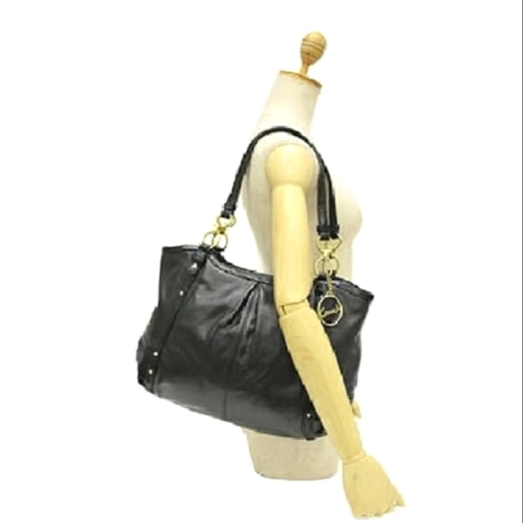 Brand New☆COACH Alexandria☆Large Python Embossed Leather Chain Tote/Shoulder Bag - Picture 4 of 15